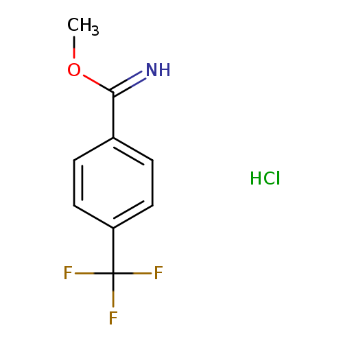 COC(=N)c1ccc(cc1)C(F)(F)F.Cl