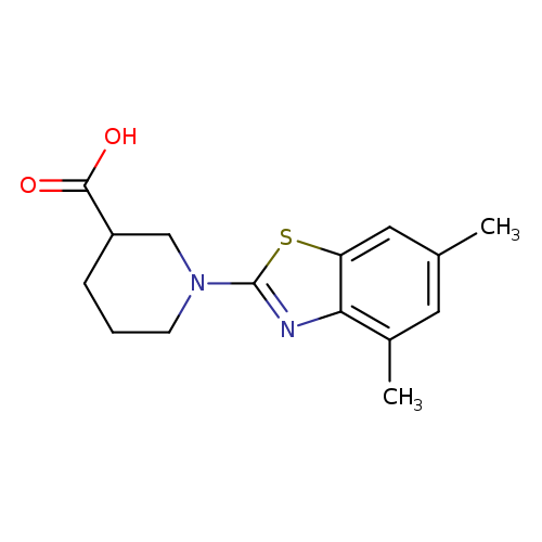 OC(=O)C1CCCN(C1)c1sc2c(n1)c(C)cc(c2)C