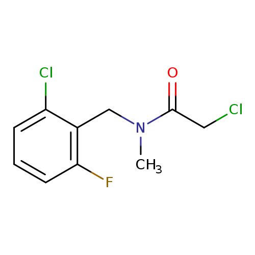 ClCC(=O)N(Cc1c(F)cccc1Cl)C