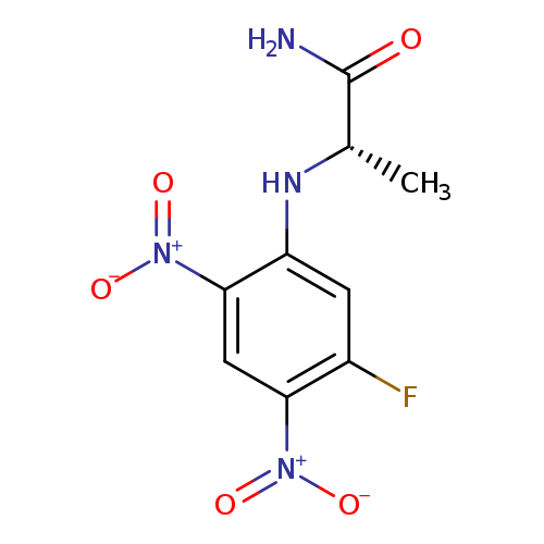 NC(=O)[C@@H](Nc1cc(F)c(cc1[N+](=O)[O-])[N+](=O)[O-])C