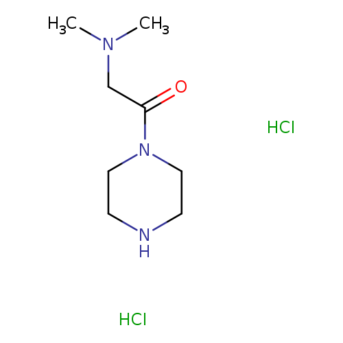 CN(CC(=O)N1CCNCC1)C.Cl.Cl
