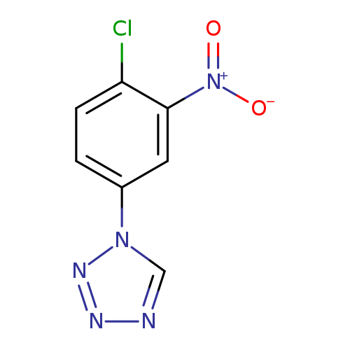 [O-][N+](=O)c1cc(ccc1Cl)n1cnnn1