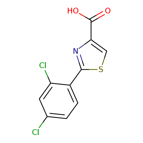 Clc1ccc(c(c1)Cl)c1scc(n1)C(=O)O