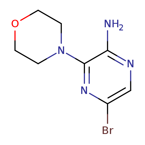 Nc1ncc(nc1N1CCOCC1)Br