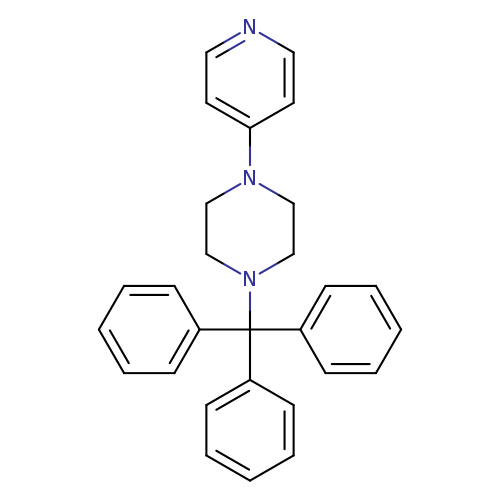 c1ccc(cc1)C(c1ccccc1)(c1ccccc1)N1CCN(CC1)c1ccncc1