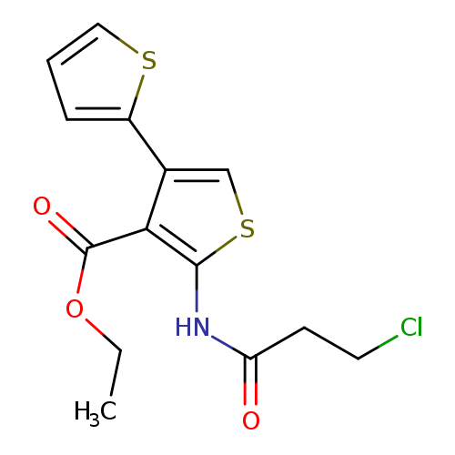 ClCCC(=O)Nc1scc(c1C(=O)OCC)c1cccs1