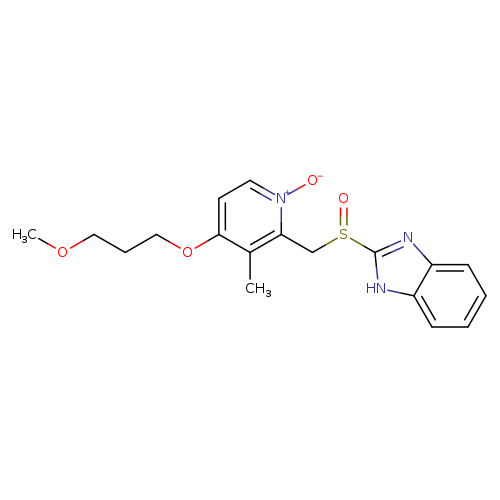 COCCCOc1cc[n+](c(c1C)CS(=O)c1nc2c([nH]1)cccc2)[O-]