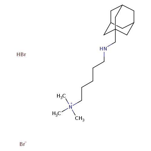 C[N+](CCCCCNCC12CC3CC(C2)CC(C1)C3)(C)C.Br.[Br-]