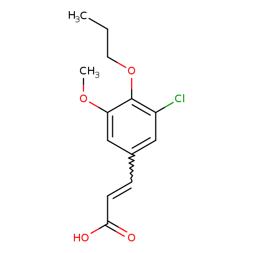 CCCOc1c(Cl)cc(cc1OC)C=CC(=O)O