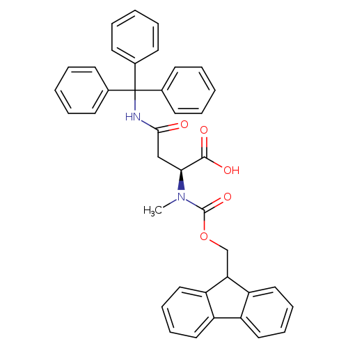 O=C(NC(c1ccccc1)(c1ccccc1)c1ccccc1)C[C@H](N(C(=O)OCC1c2ccccc2c2c1cccc2)C)C(=O)O