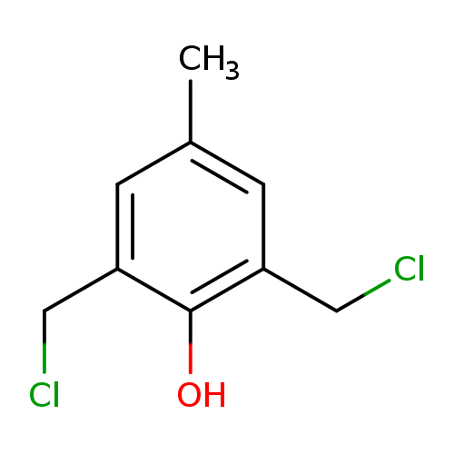 ClCc1cc(C)cc(c1O)CCl