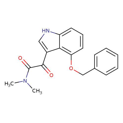 O=C(C(=O)c1c[nH]c2c1c(ccc2)OCc1ccccc1)N(C)C