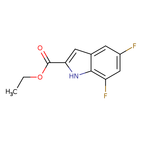 CCOC(=O)c1cc2c([nH]1)c(F)cc(c2)F