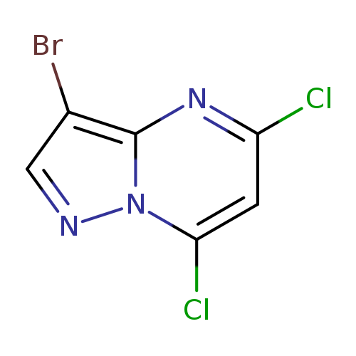 Clc1cc(Cl)n2c(n1)c(Br)cn2