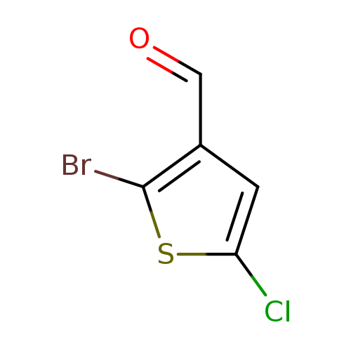 O=Cc1cc(sc1Br)Cl