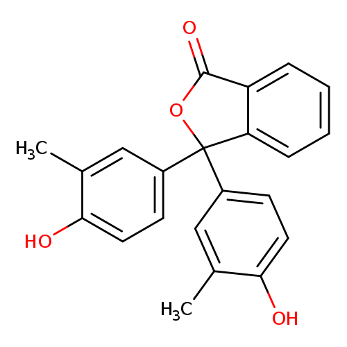 O=C1OC(c2c1cccc2)(c1ccc(c(c1)C)O)c1ccc(c(c1)C)O