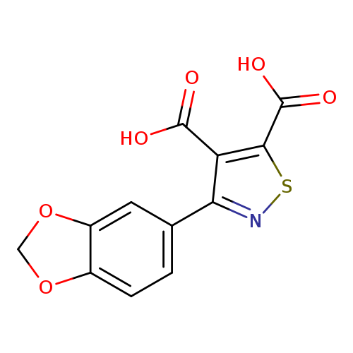 OC(=O)c1c(nsc1C(=O)O)c1ccc2c(c1)OCO2