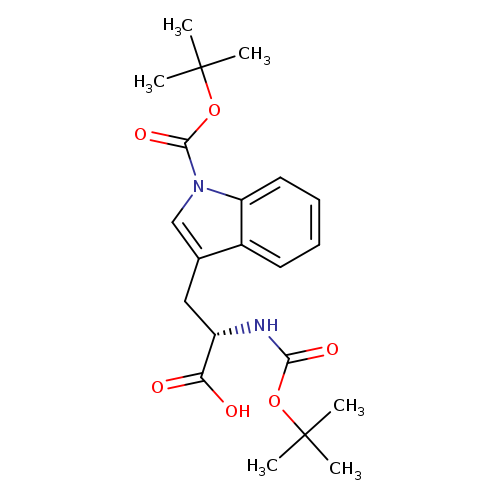 O=C(OC(C)(C)C)N[C@H](C(=O)O)Cc1cn(c2c1cccc2)C(=O)OC(C)(C)C