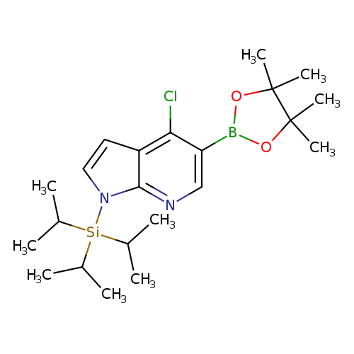 CC([Si](n1ccc2c1ncc(c2Cl)B1OC(C(O1)(C)C)(C)C)(C(C)C)C(C)C)C