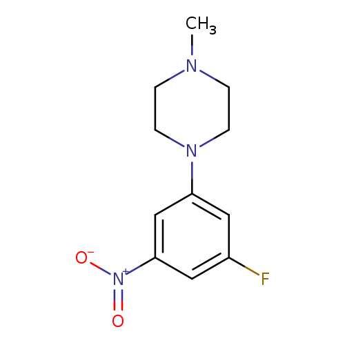 CN1CCN(CC1)c1cc(F)cc(c1)[N+](=O)[O-]