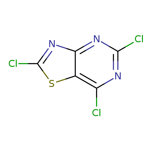 Clc1nc(Cl)c2c(n1)nc(s2)Cl