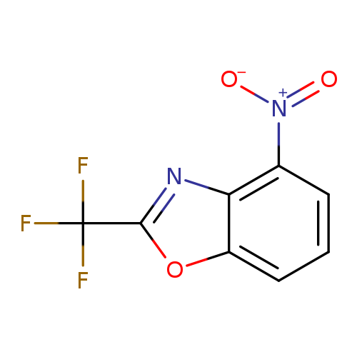 [O-][N+](=O)c1cccc2c1nc(o2)C(F)(F)F