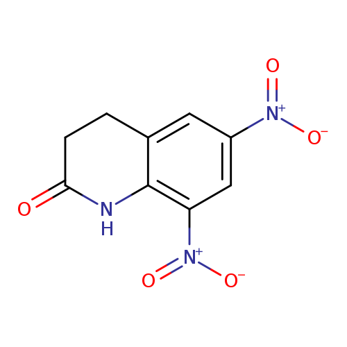 O=C1CCc2c(N1)c(cc(c2)[N+](=O)[O-])[N+](=O)[O-]