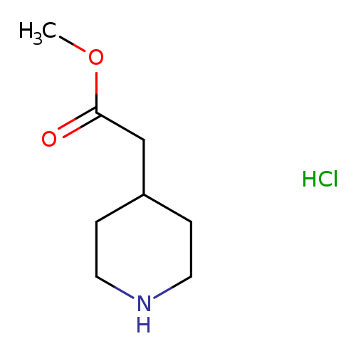 COC(=O)CC1CCNCC1.Cl