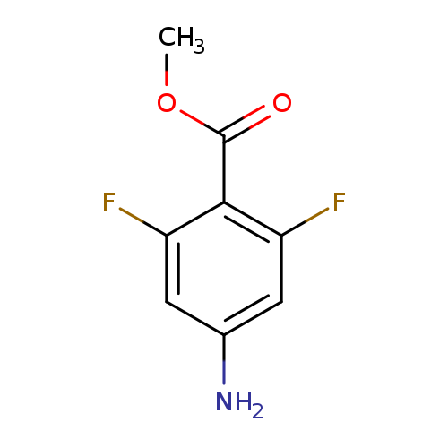 COC(=O)c1c(F)cc(cc1F)N