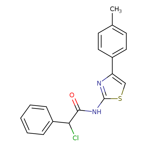 O=C(C(c1ccccc1)Cl)Nc1scc(n1)c1ccc(cc1)C