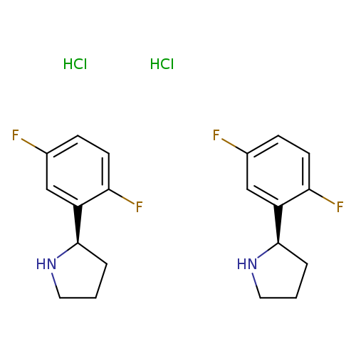 Fc1ccc(c(c1)[C@H]1CCCN1)F.Fc1ccc(c(c1)[C@H]1CCCN1)F.Cl.Cl