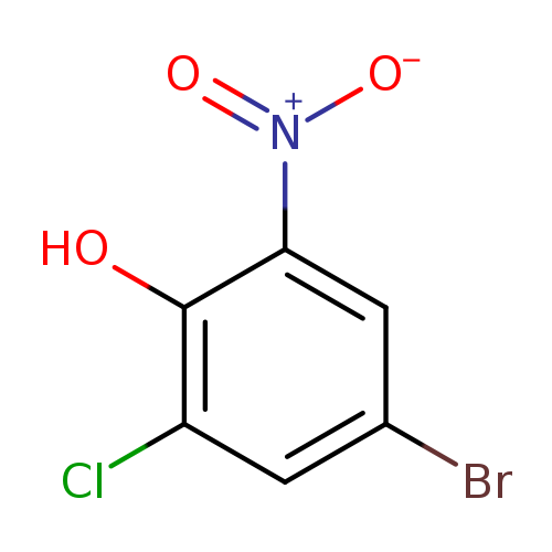 Brc1cc(Cl)c(c(c1)[N+](=O)[O-])O