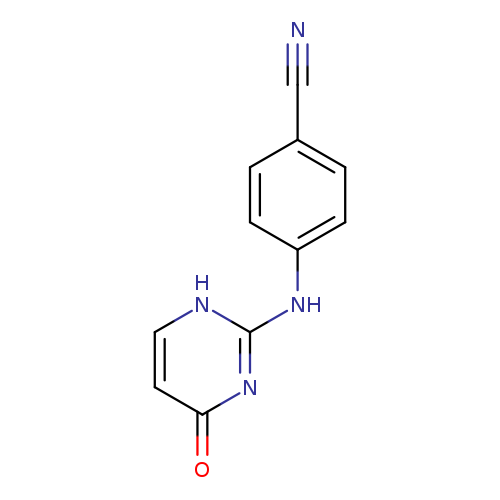 N#Cc1ccc(cc1)Nc1[nH]ccc(=O)n1