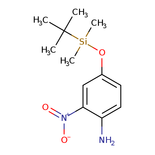 [O-][N+](=O)c1cc(ccc1N)O[Si](C(C)(C)C)(C)C