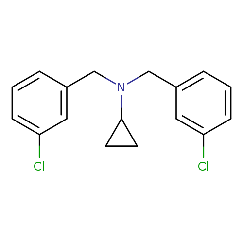 Clc1cccc(c1)CN(C1CC1)Cc1cccc(c1)Cl