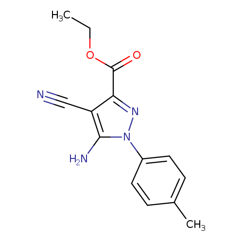 CCOC(=O)c1nn(c(c1C#N)N)c1ccc(cc1)C