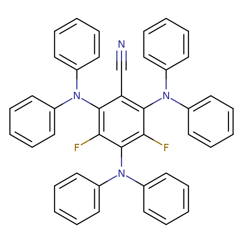 N#CC1=C(N(C2=CC=CC=C2)C3=CC=CC=C3)C(F)=C(N(C4=CC=CC=C4)C5=CC=CC=C5)C(F)=C1N(C6=CC=CC=C6)C7=CC=CC=C7