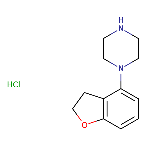 N1CCN(CC1)c1cccc2c1CCO2.Cl
