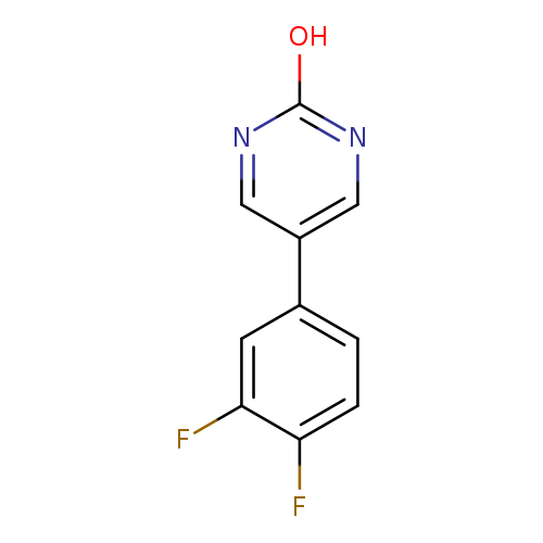 Oc1ncc(cn1)c1ccc(c(c1)F)F