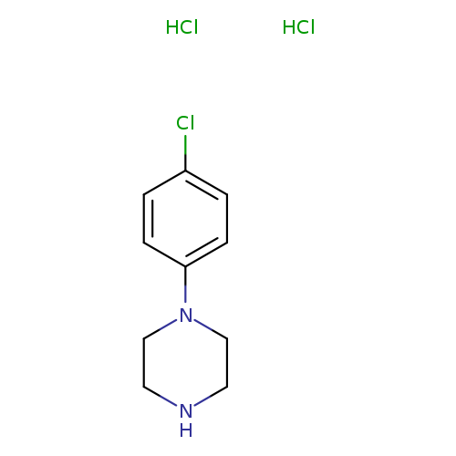 Clc1ccc(cc1)N1CCNCC1.Cl.Cl