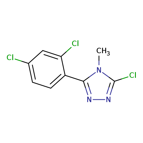Clc1ccc(c(c1)Cl)c1nnc(n1C)Cl