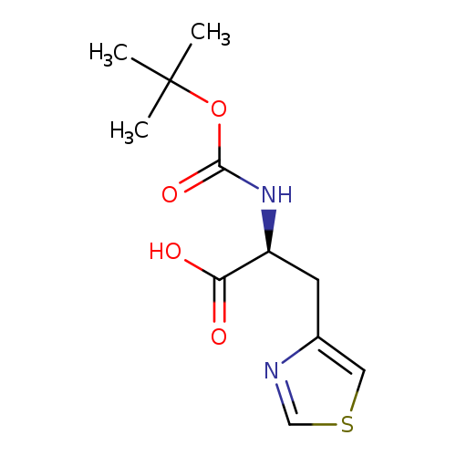 O=C(OC(C)(C)C)N[C@H](C(=O)O)Cc1ncsc1