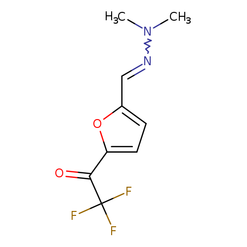 CN(N=Cc1ccc(o1)C(=O)C(F)(F)F)C