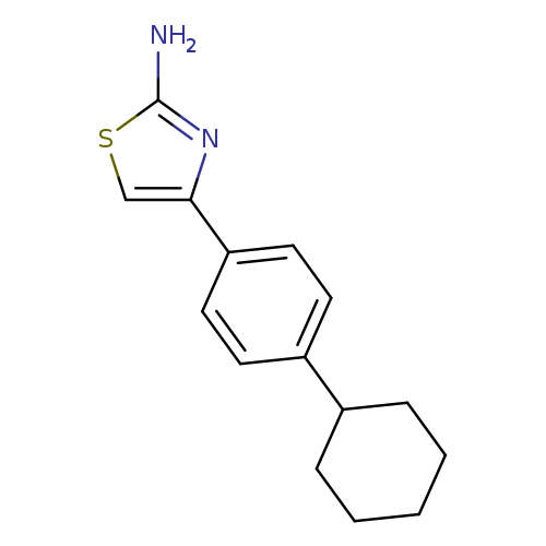 Nc1scc(n1)c1ccc(cc1)C1CCCCC1