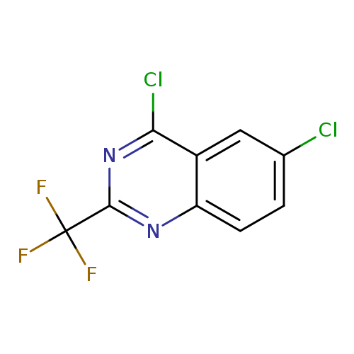 Clc1ccc2c(c1)c(Cl)nc(n2)C(F)(F)F
