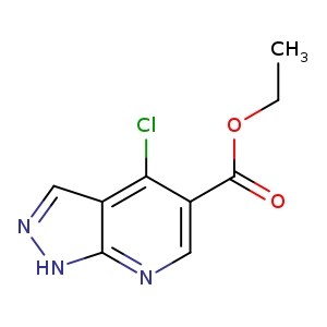 CCOC(=O)c1cnc2c(c1Cl)cn[nH]2