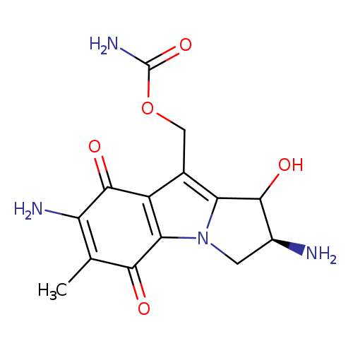 NC(=O)OCc1c2C(O)[C@H](Cn2c2c1C(=O)C(=C(C2=O)C)N)N