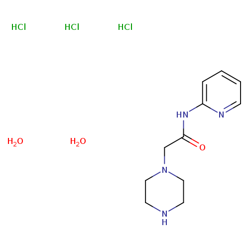 O=C(Nc1ccccn1)CN1CCNCC1.O.O.Cl.Cl.Cl