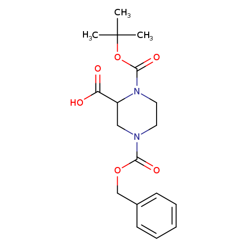 OC(=O)C1CN(CCN1C(=O)OC(C)(C)C)C(=O)OCc1ccccc1