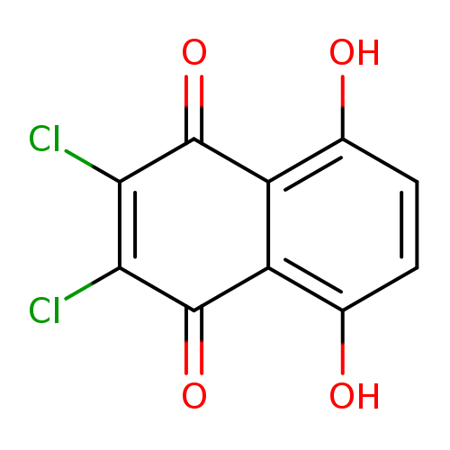 O=C1C(=C(Cl)C(=O)c2c1c(O)ccc2O)Cl